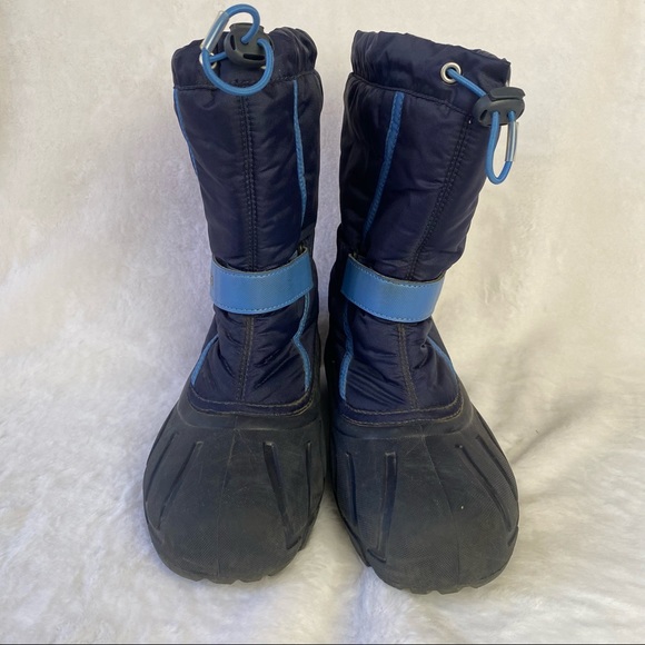 Sorel Blue Black Winter Boots Velcro - Picture 3 of 8